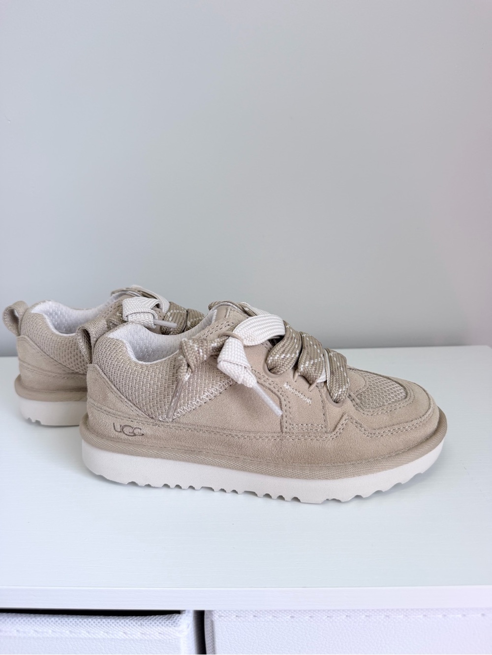 UGG Neutral Tan Suede & Mesh Trainer